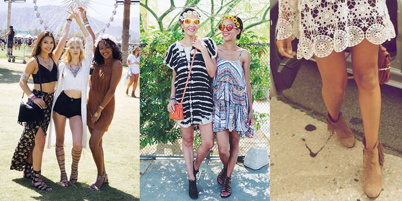 Chaussuresà Coachella : lacets et franges