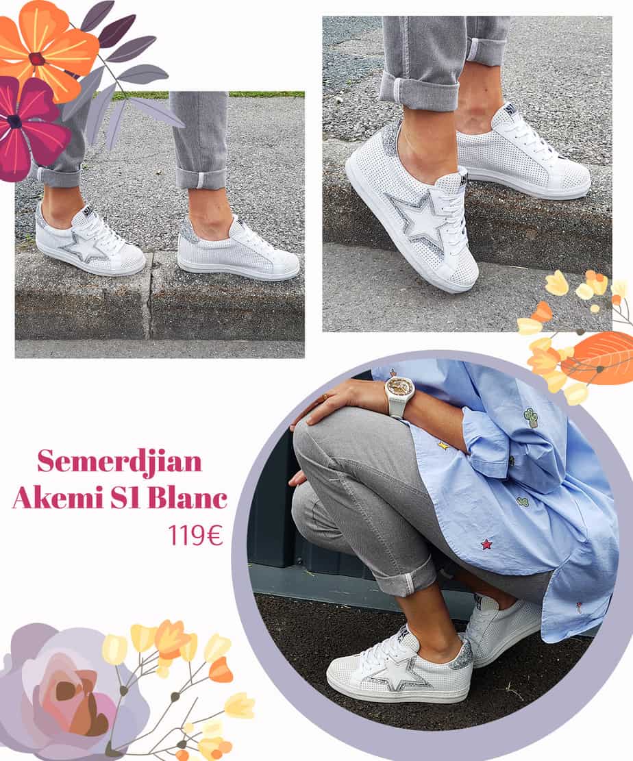 SEMERDJIAN - AKEMI S1 - Blanc Basket Semerdjian