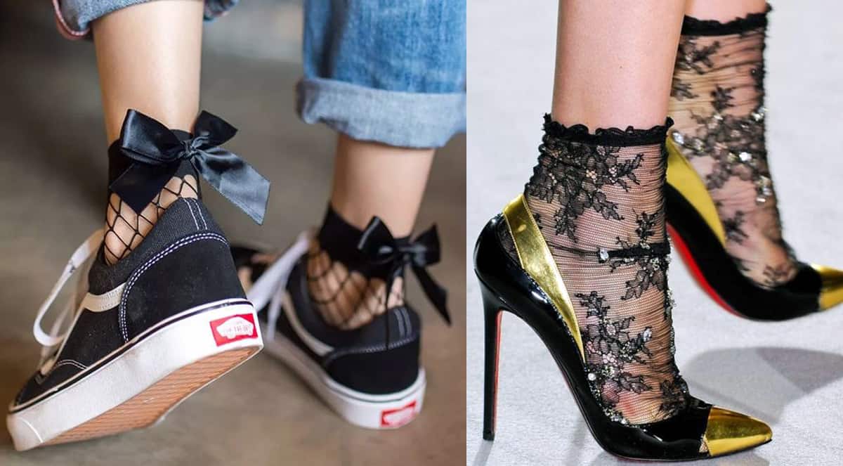 Chaussuresonline-chaussures-chaussettes-dentelle-résille-baskets-escarpins-tendance-noeud
