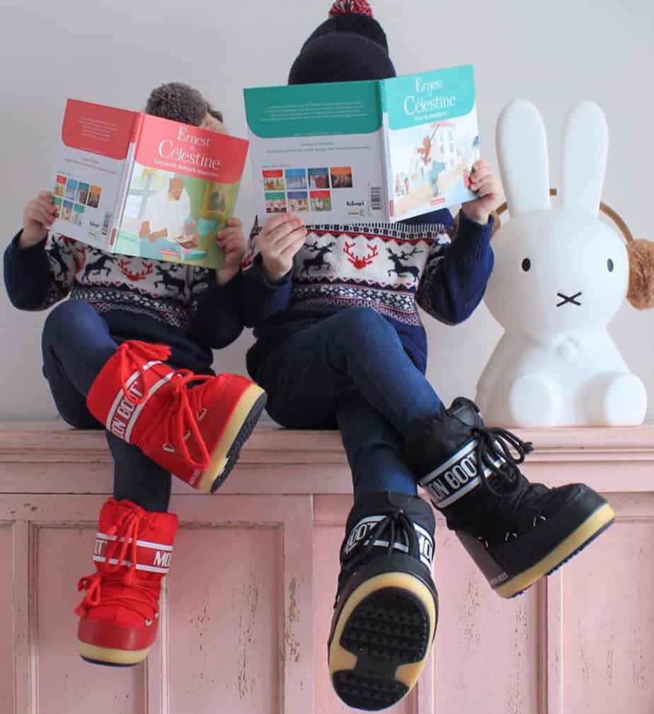 chaussuresonline-bottes-enfants-fourré-fille-garçon-nylonkids-hiver-froid-tendance-rose-noir