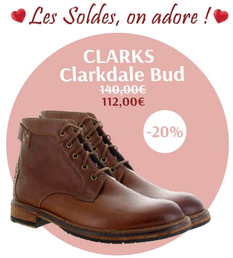 Chaussuresonline-article-blog-chaussureshommes-tendance-mode-clarks-clarkdalebud-marrongold-idéelook-soldeshiver2019-promotion-réduction