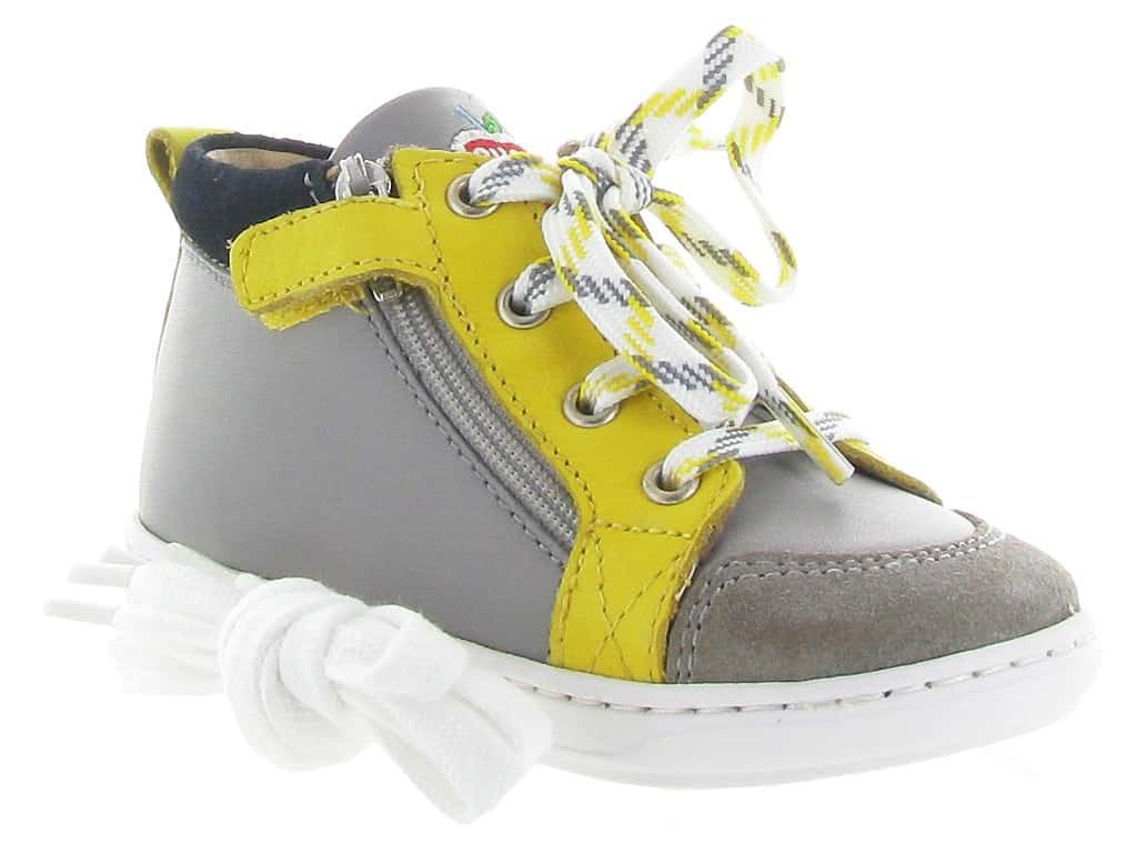 Chaussuresonline-enfant-chaussuresbébégarçon-marron-jaune-shoopom-boubabizipboy-tendance-mode-style