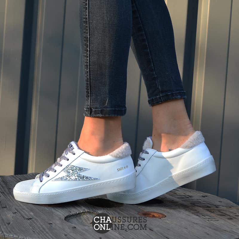 Nouveau modèle de baskets Semerdjian Ruby 377 ! On adore la moumoute : l'atout charme de cette sneaker!