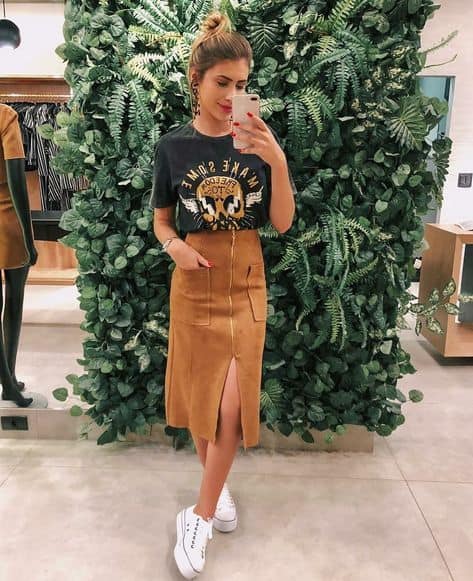 look jupe midi converse - chaussuresonline