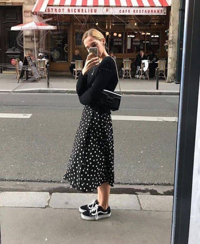 look vans jupe longue - chaussuresonline