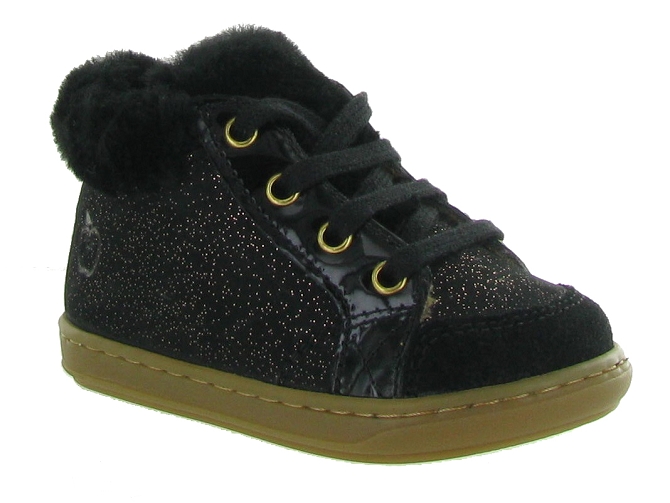 shoo pom pour enfants filles  bouba zip hair noir - chaussuresonline