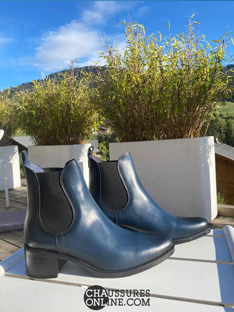 bottines bleues Pinto Di blue sur ChaussuresOnline.com
