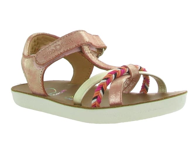 Sandales Shoo Pom pour fille corail - modèle Goa Salome sur ChaussuresOnline.com