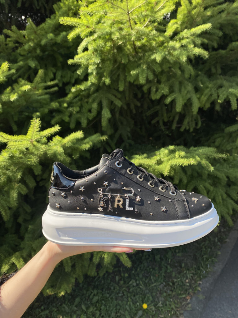baskets noir à plateforme karl lagerfeld