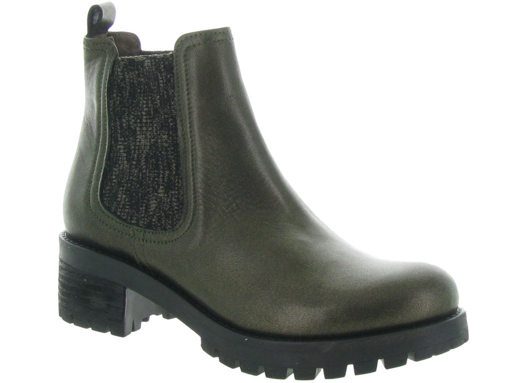 bottines kaki à talon de chez Minka Design