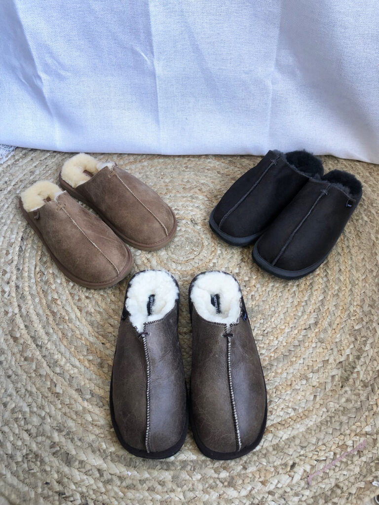 Chaussons chauds Shepherd of Sweden pour homme marron camel, marron foncé et gris anthracite