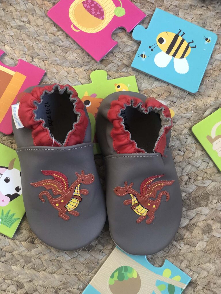 Chaussons en cuir Robeez pour garçons