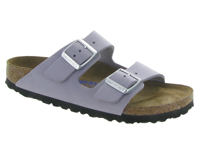 Birkenstock Arizona Cuir Violet Femme