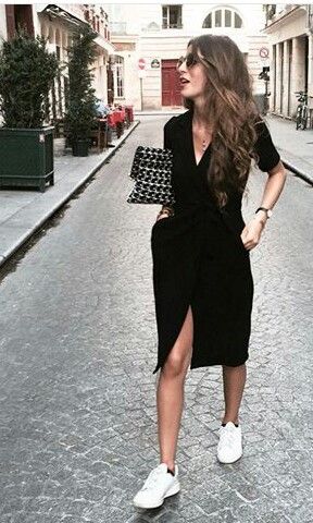 baskets avec une robe