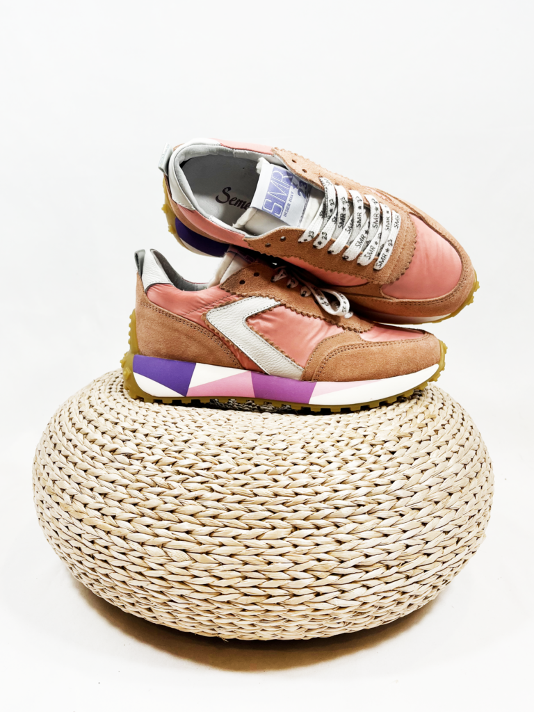 Basket femme sportif semerdjian smr rose semelle coloree atom 11104 7361601 31