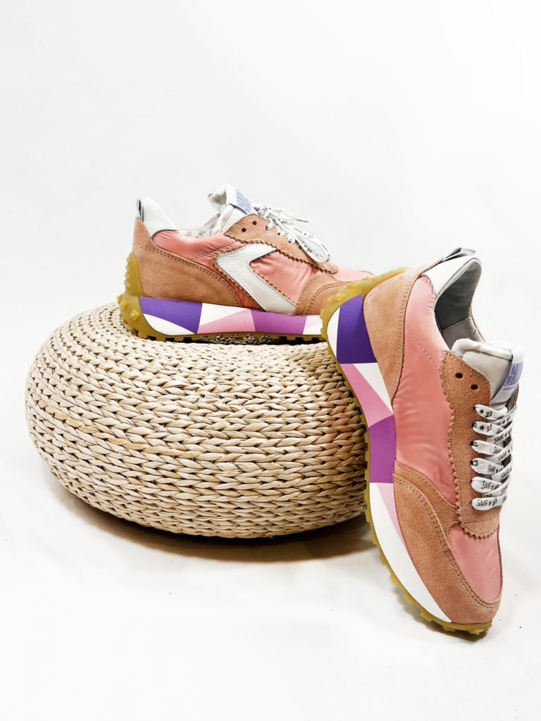 Basket femme sportif semerdjian smr rose semelle coloree atom 11104 7361601 45