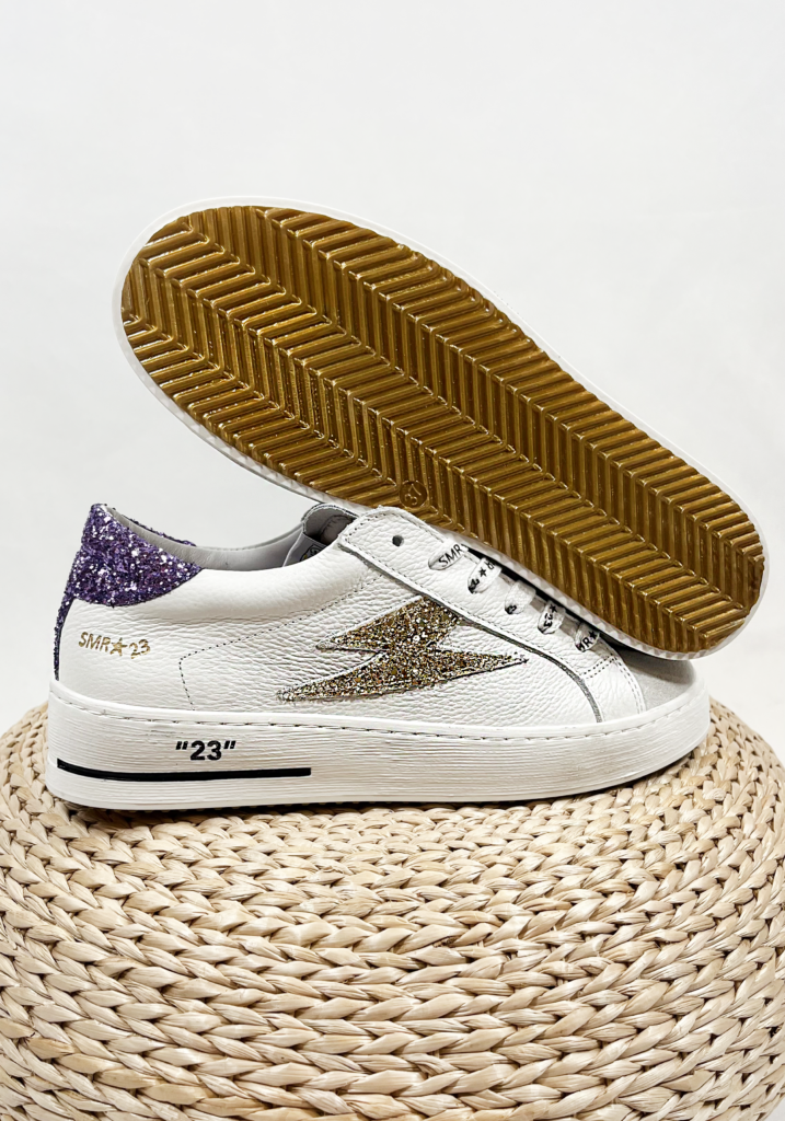 Basket femme blanche dore violet paillette semerdjian smr 23 maya 11770 7361301 21