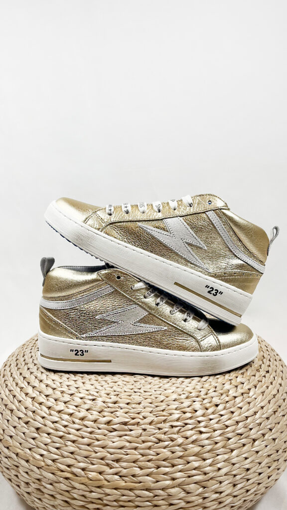 Basket femme montante dore eclair semerdjian smr 23 gibra 11652 7361001 36