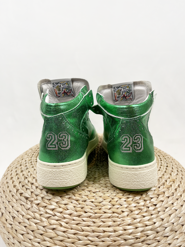 Basket femme montante vert brillant semerdjian smr 23 braga 11445 7361201 37