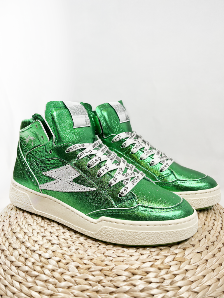 Basket femme montante vert brillant semerdjian smr 23 braga 11445 7361201 55