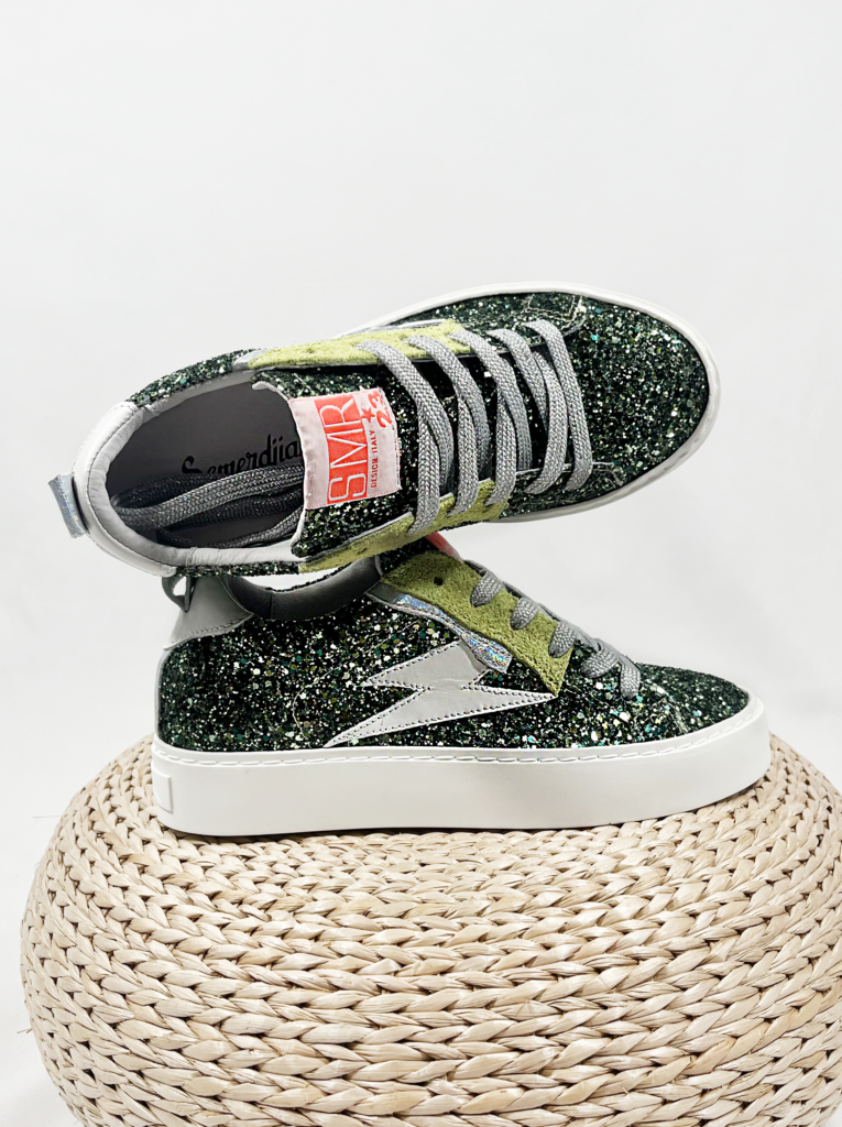 Basket femme verte paillette eclair viken 11725 7368401 49