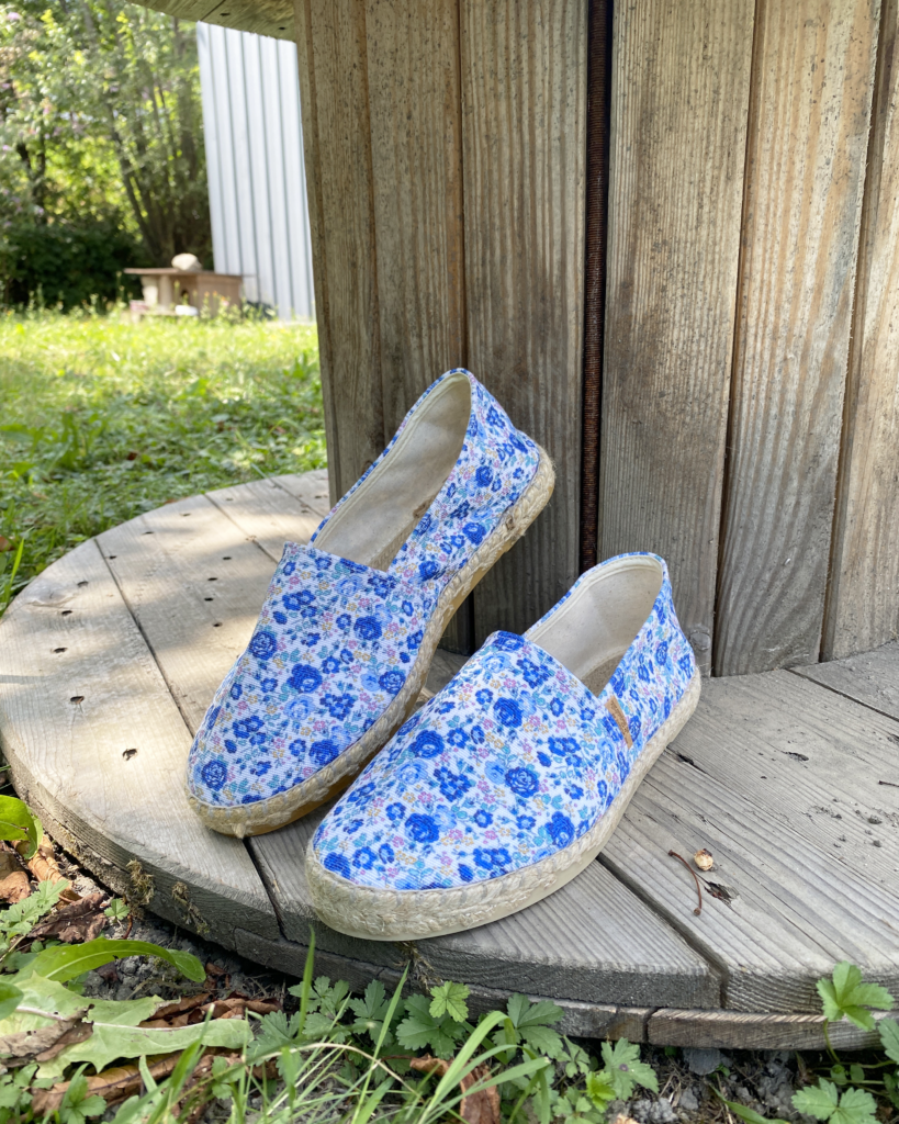 Espadrille femme bleu fleur la maison de l espadrille 325
