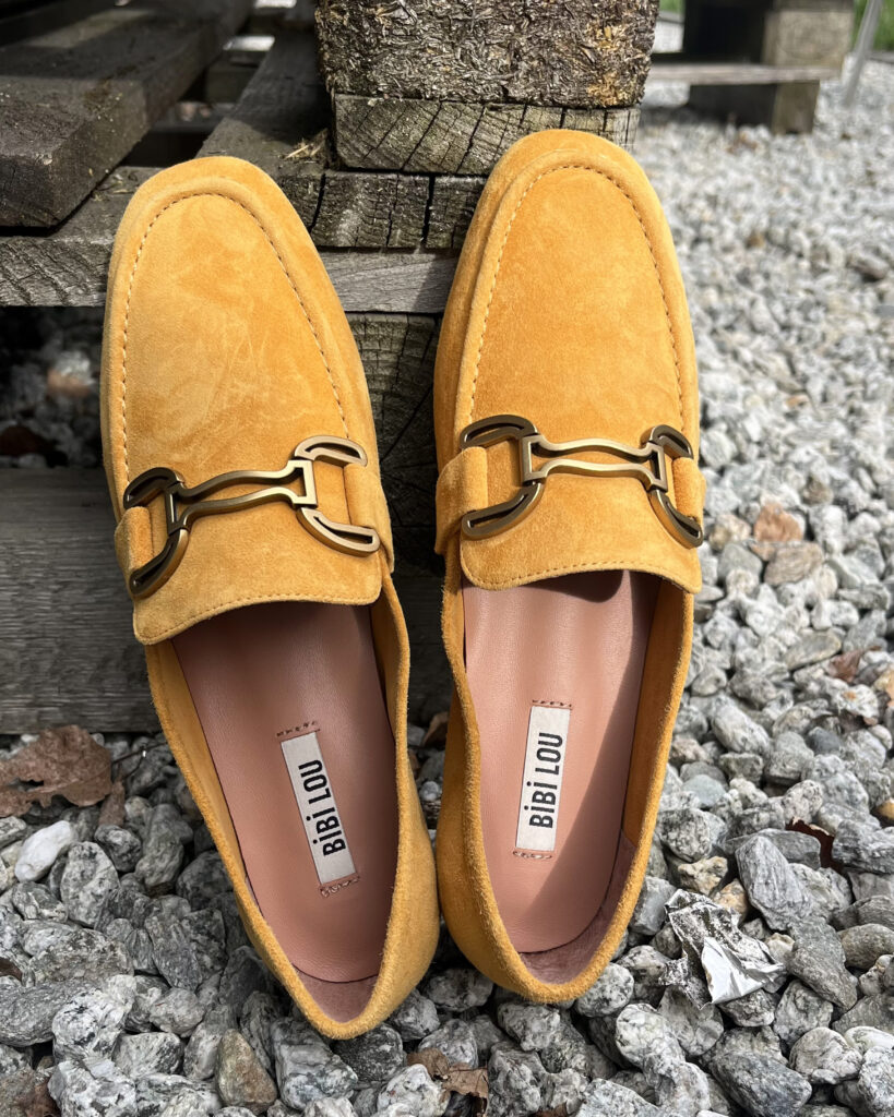Mocassins femme jaune 582z30 bibi lou