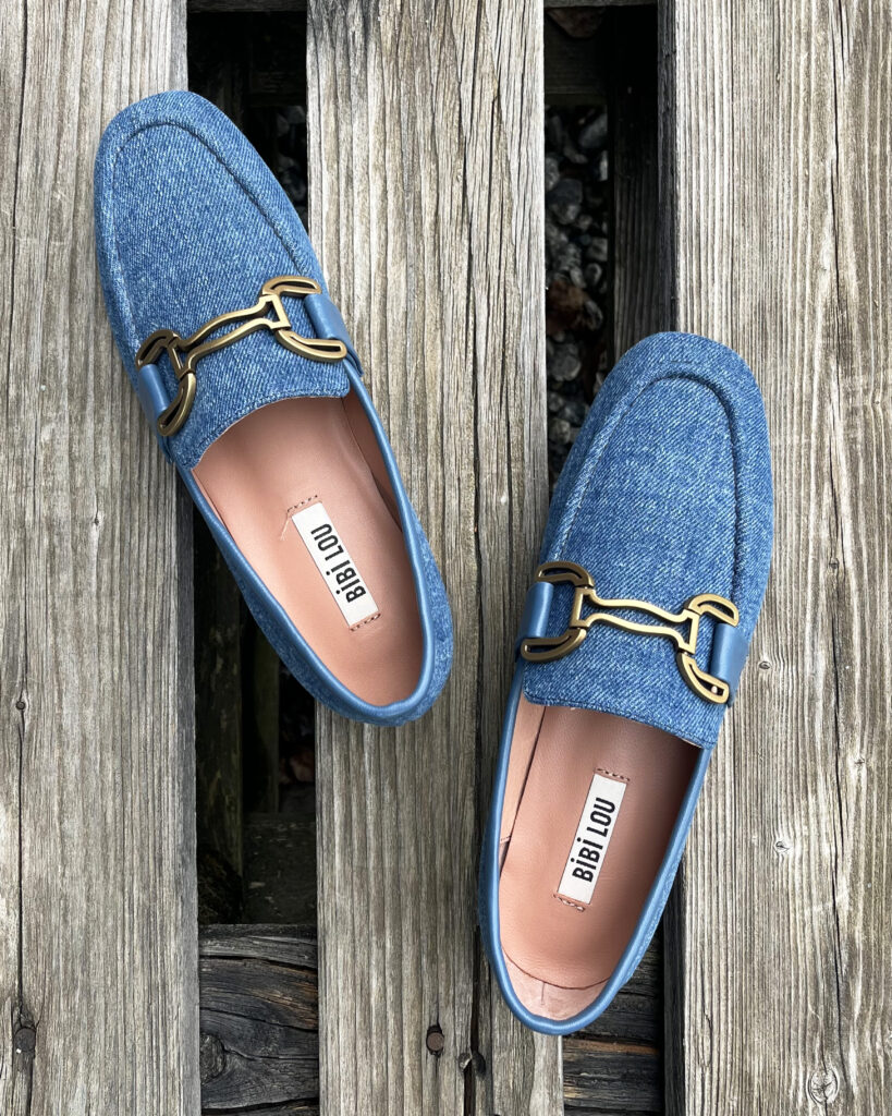 Mocassins femme bleu jeans 582z67 bibi lou