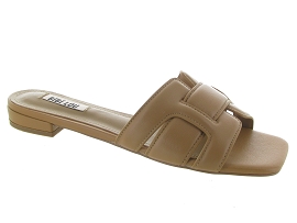Sandales plates marron pour femme de chez Bibi Lou