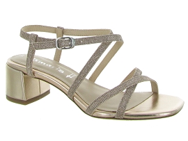 Sandales dorée à talon pour femme de chez Tamaris