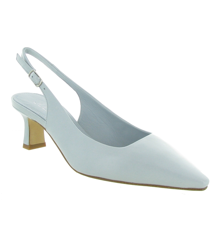 Escarpins femme ouvert a l arriere bleu ciel tendance mariage bapteme ceremonies