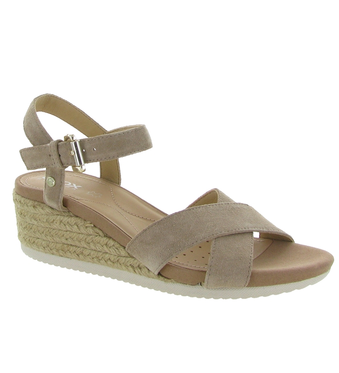 Sandale compense femme beige geox d02hhc ischia