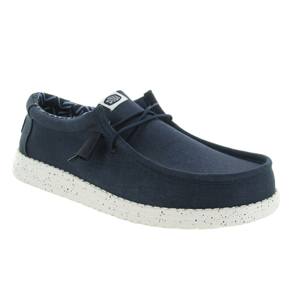 Basket homme hey dude wally canvas bleu marine