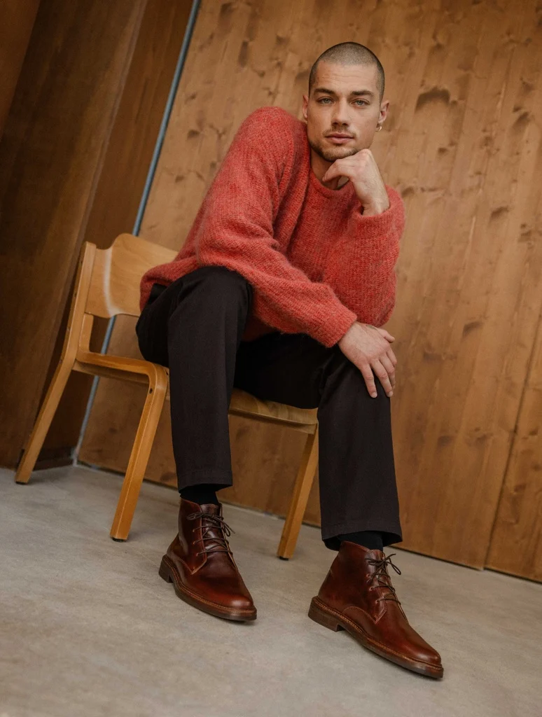 Bottines hommes marron cuir haikel marron