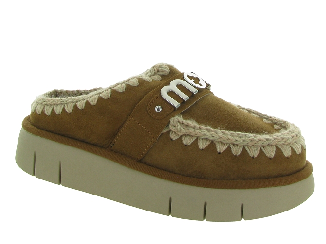Sabot femme mou marron bounce clog metal