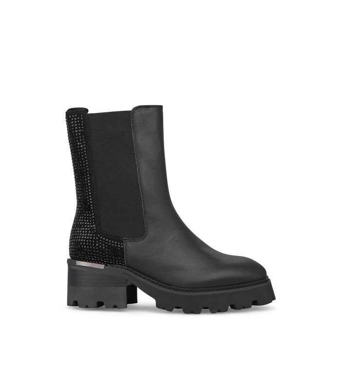 Bottine Alma en Pen noir strass