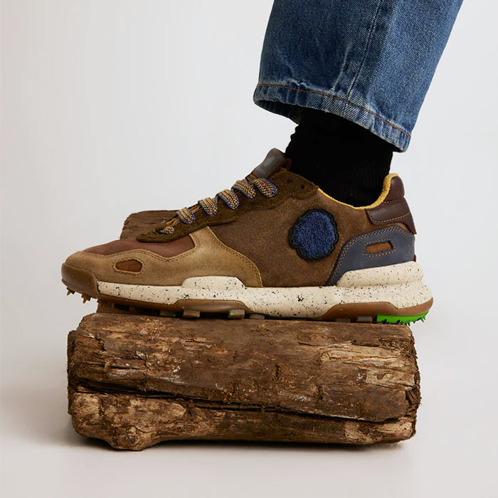 baskets homme satorisan en cuir marron