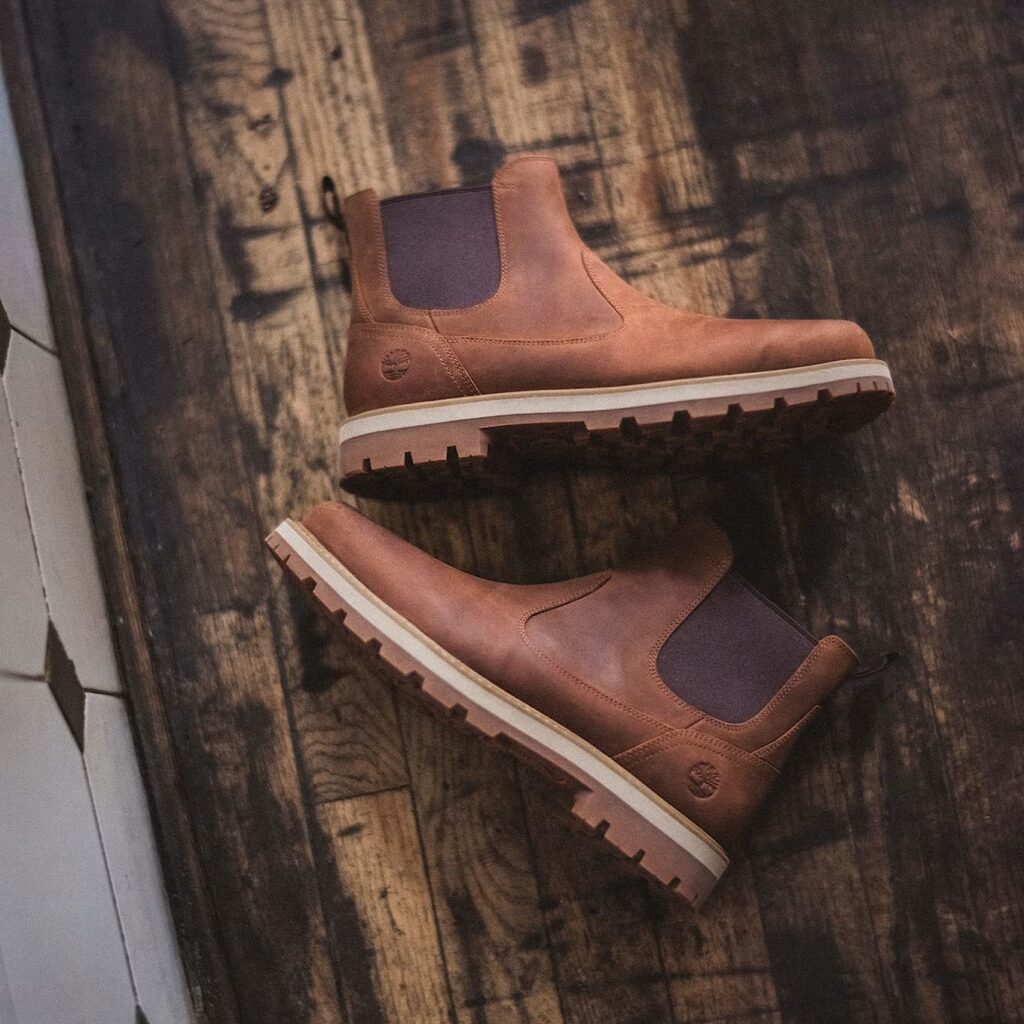 Bottine chelsea timberland marron homme
