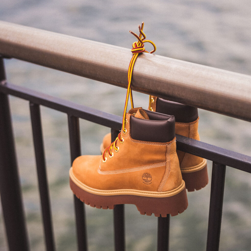bottine Timberland Femme Iconique Jaune plateforme