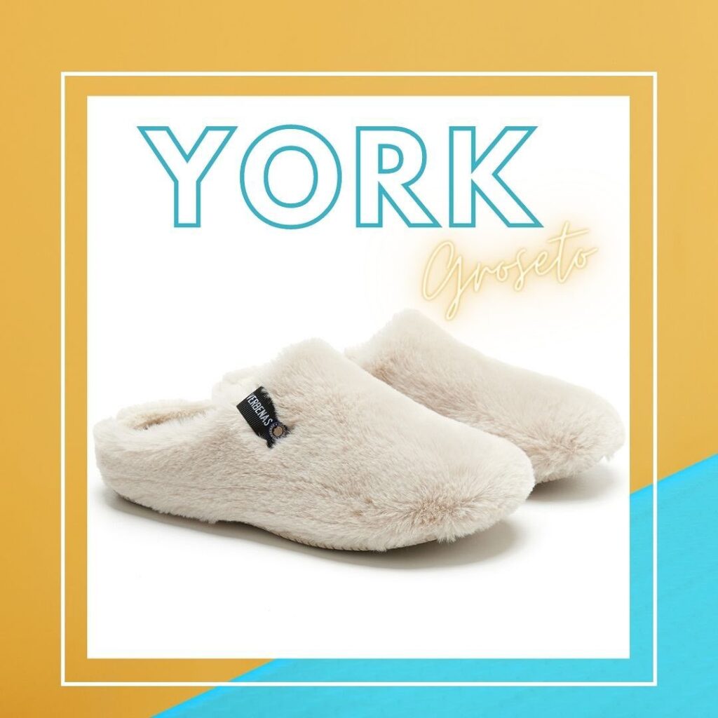Chaussons verbenas fourrure beige femme