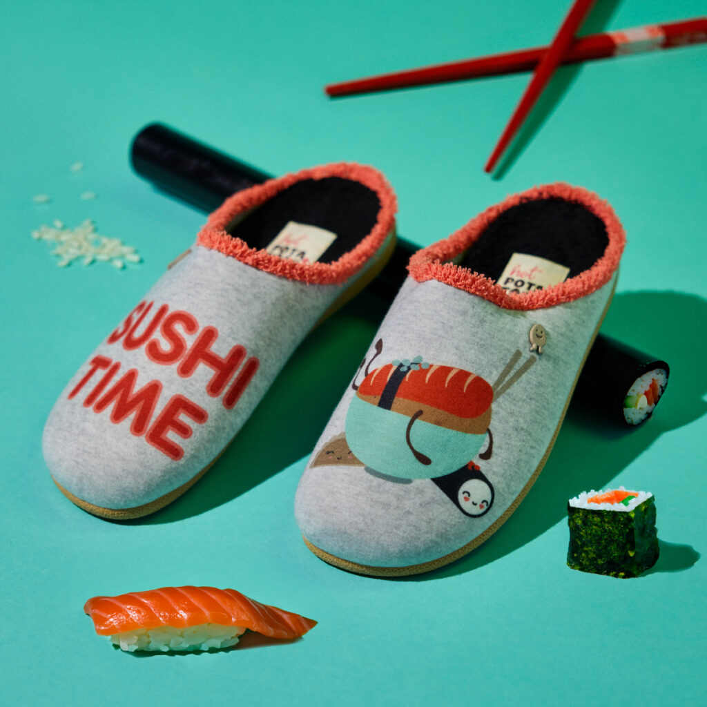 idées cadeaux Chaussons sushi hot potatoes