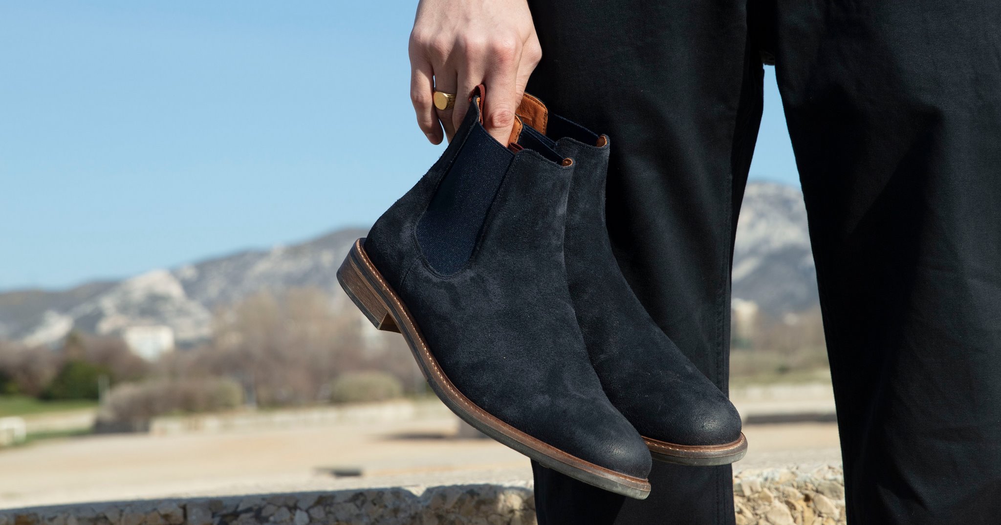 Bottines schmoove daim marine