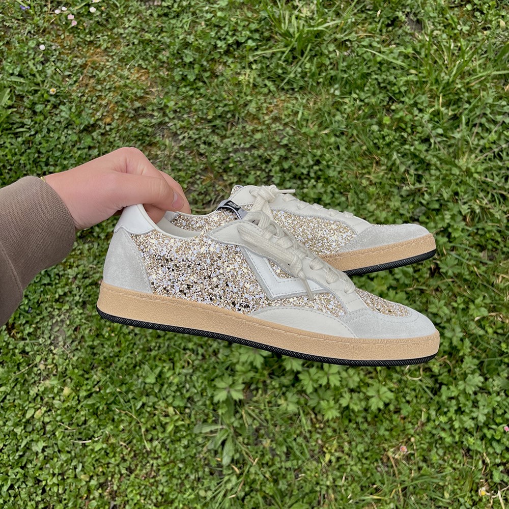 basket 4B12 glitter doré femme