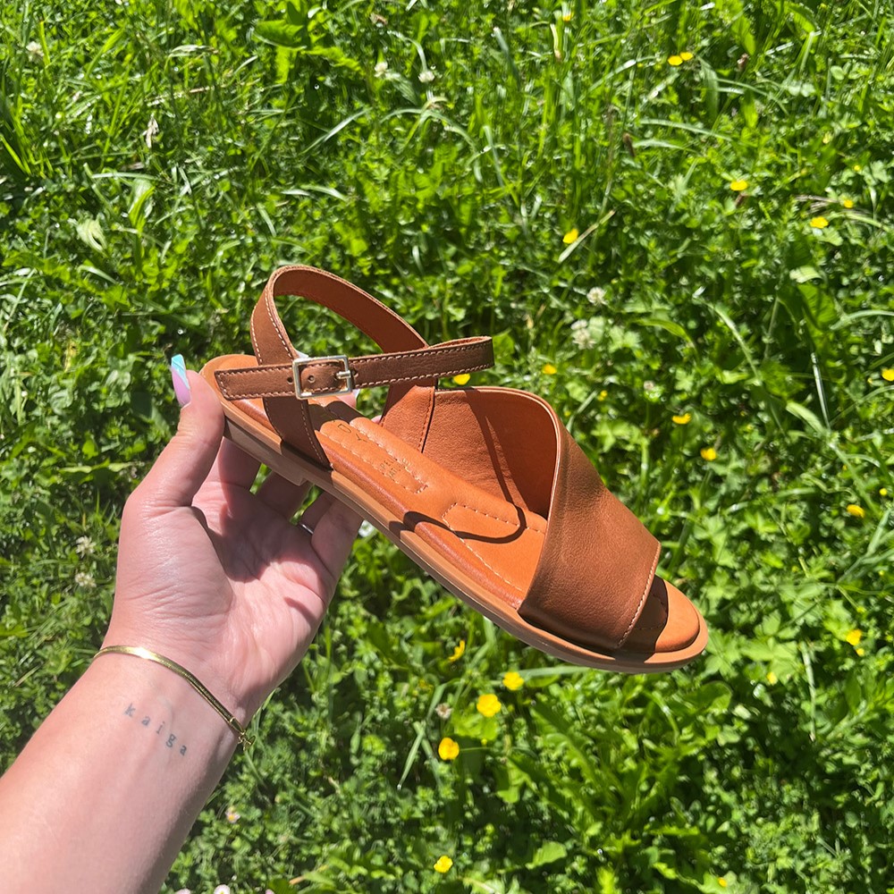 Sandale shaddy cuir marron