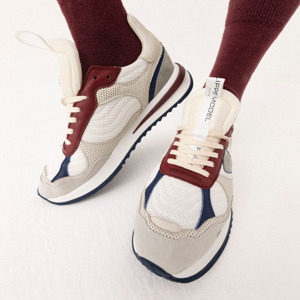 Basket d'été Philippe Model homme rouge