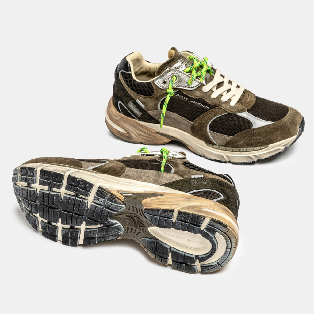 Baskets Crime london fugitif kaki 2