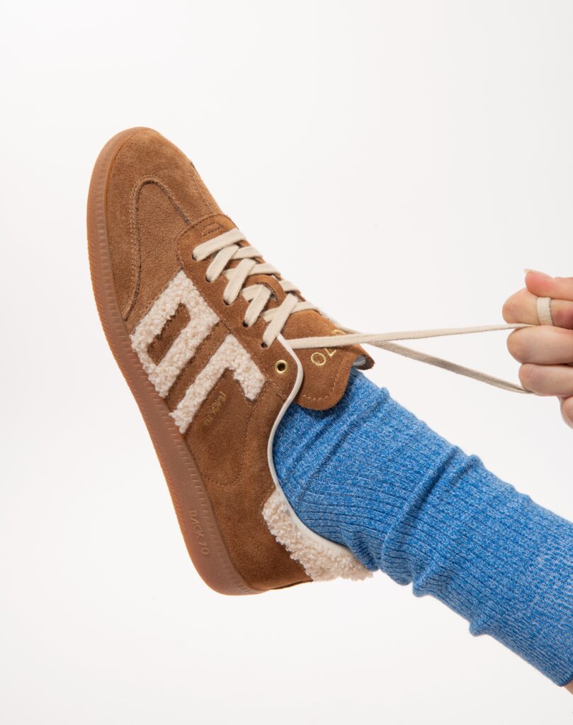chaussures marron Back70 basket teddy