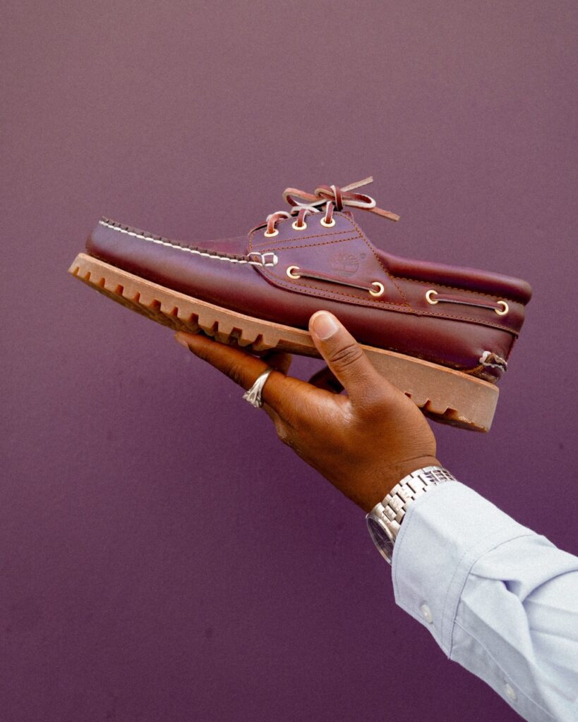 Mocasson bateau timberland marron